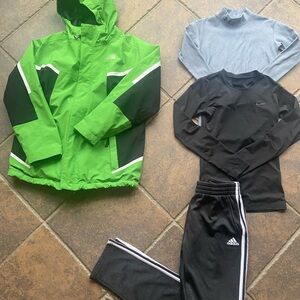 Boys size large jacket, pants, and shirts